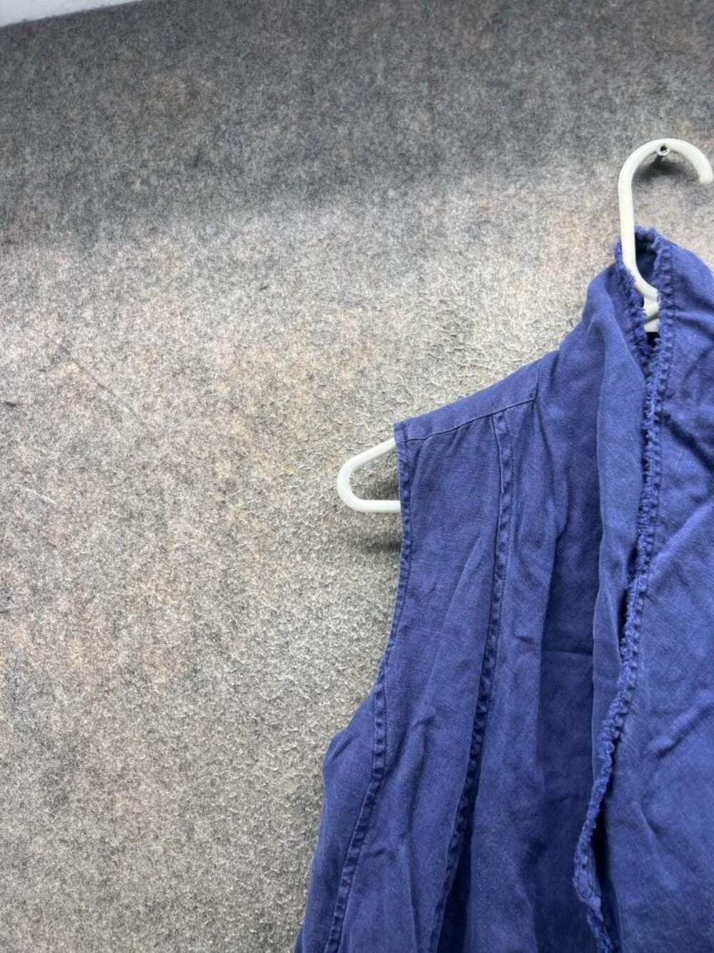 Tommy Bahama Cardigan Sweater Women Small Blue Linen Open Front Sleeveless - Picture 6 of 11